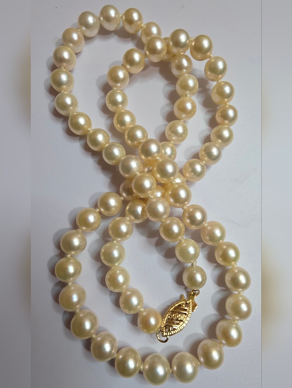 14K SALTWATER CULTURED PEARLS 18IN 5.9 MM